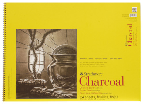 347057, Strathmore Charcoal 300 Series Spiral Bound, 18"x24"
