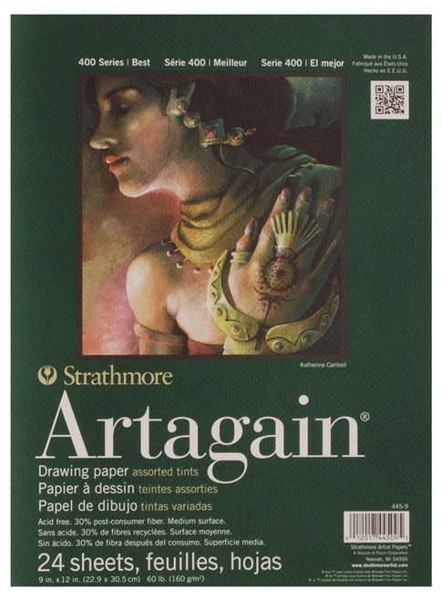 347110, Strathmore Artagain 400 Series Asst.Tints, 9"x12"