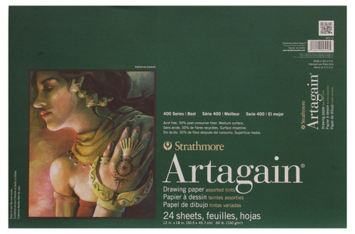 347111, Strathmore Artagain 400 Series Asst.Tints, 12"x18"