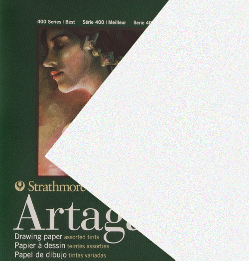 347115, Strathmore Artagain 400 Series Flannel White, 19"x25", 25 Sheets