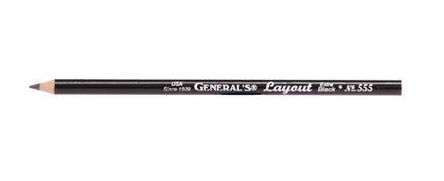 447100, General's Layout Ebony Pencils, Soft Black, dozen