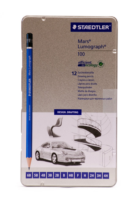 442999, Staedtler Mars Lumograph Pencil Set, 12/Pencils
