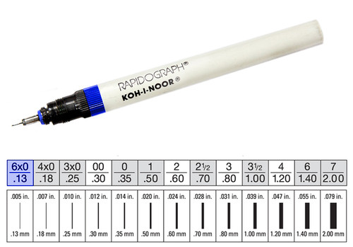 509001, Rapidiograph Technical Pen, 6x0
