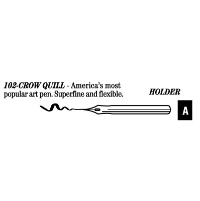 528010, Hunt Artist's Pen Points, 102 - Crow Quill, dozen