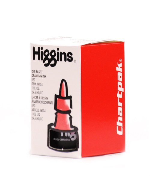 511505, Higgins Waterproof Color Drawing Ink, Red, 1oz. Bottle