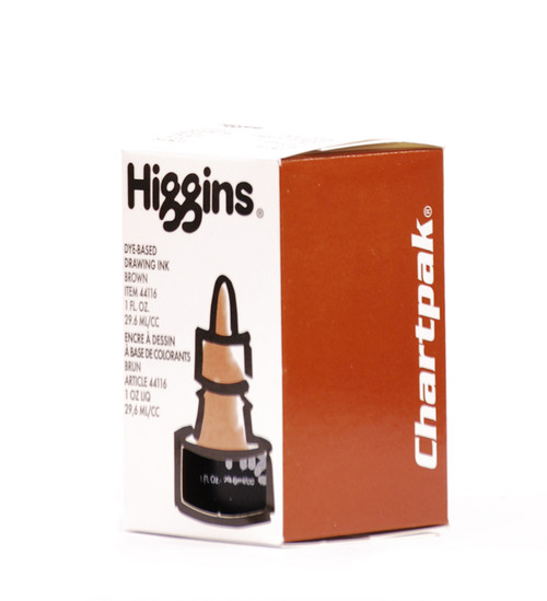 511517, Higgins Waterproof Color Drawing Ink, Brown, 1oz. Bottle
