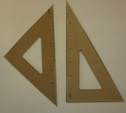 571080, Triangle Set, .080"Thick, Beveled Edges, 8" Set