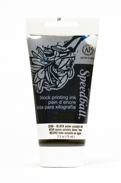 623500, Speeball Water Soluble Printing Ink, Black, 75cc Tube