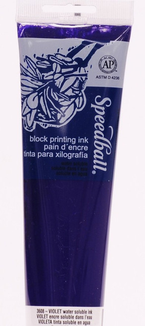 623508, Speeball Water Soluble Printing Ink, Violet, 75cc Tube