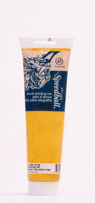 623612, Speeball Water Soluble Printing Ink, Dark Yellow, 147cc Tube