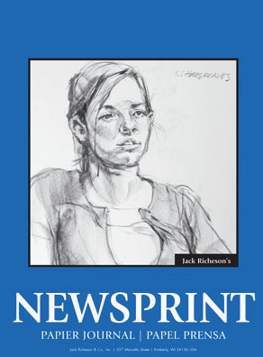 342110, Richeson Newsprint, 18" x 24" Rough, 50 sheets