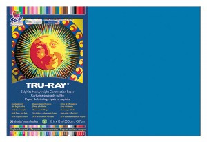 342164, Tru-ray Construction Paper, Blue, 12"x18" 50 sheets
