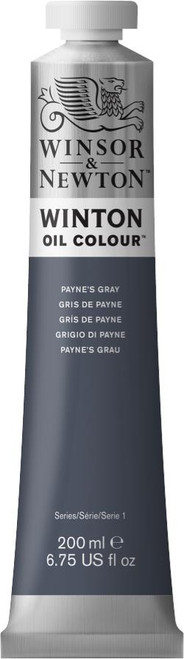 372697, Winton Oil Colour, Paynes Grey, 200ml.
