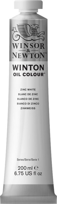 372713, Winton Oil Colour, Zinc White, 200ml.