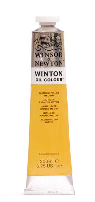 372677, Winton Oil Colour, Cadmium Yellow Medium, 200ml.