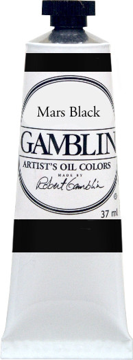 376182, Gamblin Artists Oil, Mars Black, 37ml