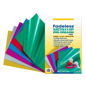 341723, Fadeless Metallic Paper, Assorted, 12"x18", 24/sheets