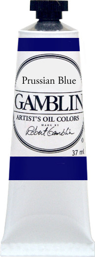 376201, Gamblin Artists Oil, Prussian Blue, 37ml