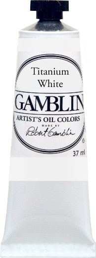376220, Gamblin Artists Oil, Titanium White, 37ml