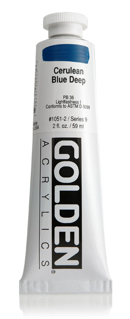 378007, 1051-2 HB Cerulean Blue Deep, 2 oz tube