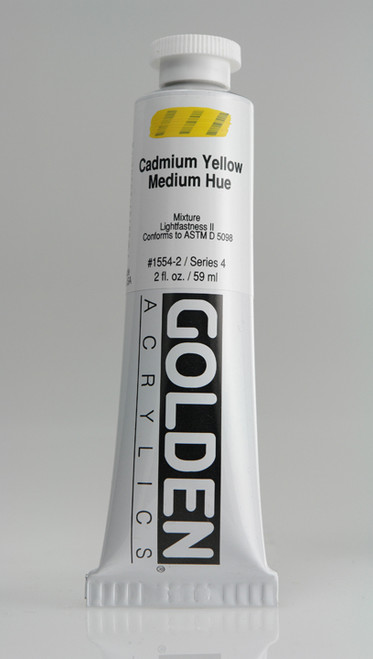 378080, 1554-2 HB Cad. Yellow Medium Hue, 2 oz tube