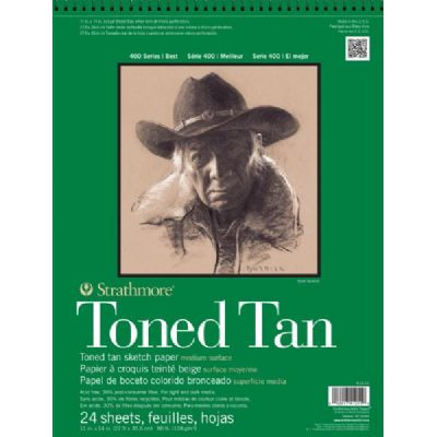 341772, Toned Sketch - 400 Series, Tan,  11"x 14"  24 sheets per pad