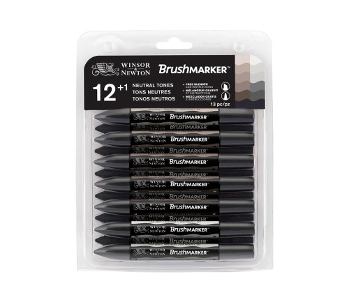 438755, WN BRUSHMARKER 12 SET NEUTRAL TONES