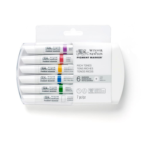 447829, WN PIGMENT MARKER 6 SET  - RICH TONES