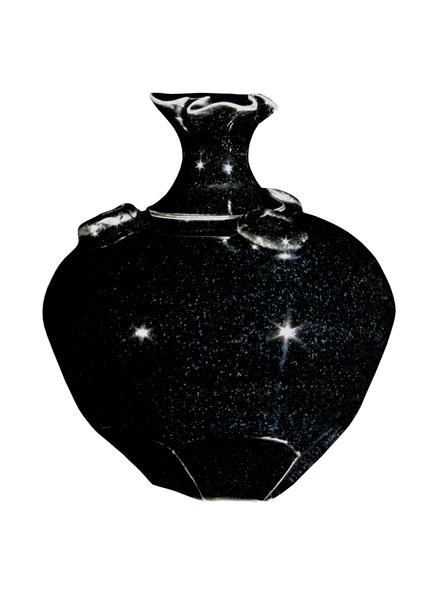 611800, AMACO HIGH FIRE GLAZE,  HF-1 BLACK,  CONE 5 / 6,     PINT