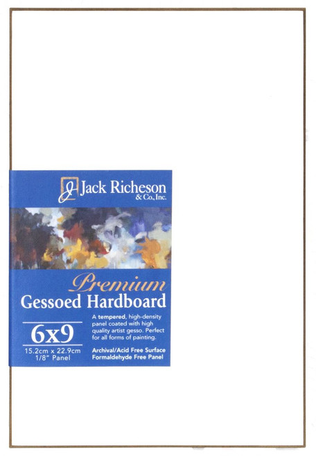 364804, WHITE  1/8" GESSO HARDBOARD PANEL, 6"x 9"              each