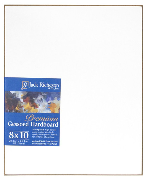 364807, WHITE  1/8" GESSO HARDBOARD PANEL,  8"x 10"              each