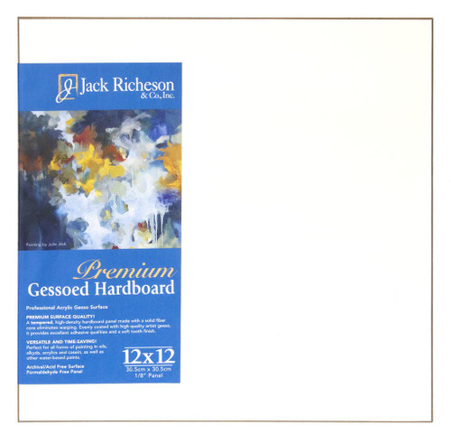 364811, WHITE  1/8" GESSO HARDBOARD PANEL, 12"x 12"              each