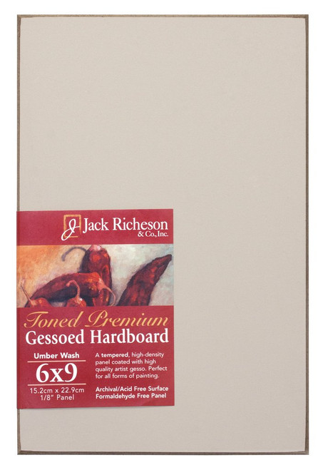 364924, UMBER  Wash  1/8" GESSO HARDBOARD PANEL, 6"x 9"              each