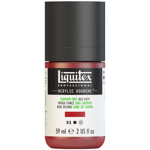 382740, Liquitex Acrylic Gouache, Cadmium-Free Red Deep, 2oz.