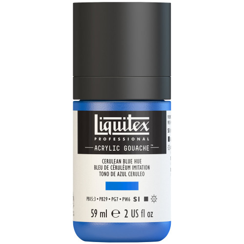 382746, Liquitex Acrylic Gouache, Cerulean Blue Hue, 2oz.