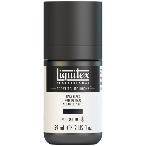 382761, Liquitex Acrylic Gouache, Mars Black, 2oz.