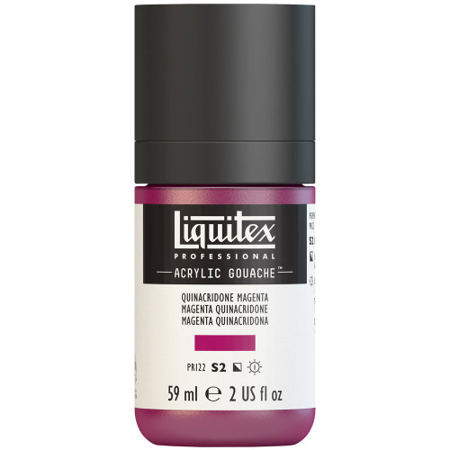 382772, Liquitex Acrylic Gouache, Quinacridone Magenta, 2oz.