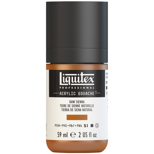 382773, Liquitex Acrylic Gouache, Raw Sienna, 2oz.