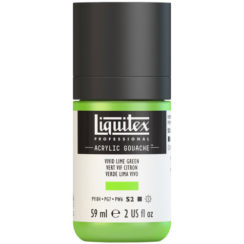 382783, Liquitex Acrylic Gouache, Vivid Lime Green, 2oz.