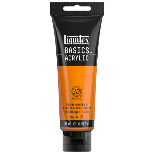 377164, Liquitex Basics, Cadmium Orange Hue, 4oz.