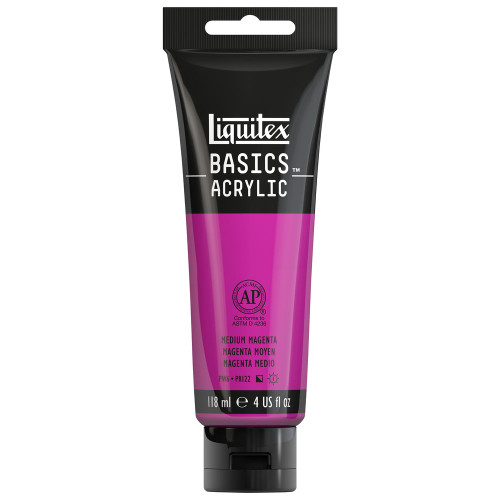 377184, Liquitex Basics, Medium Magenta, 4oz.