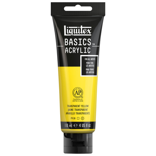 377195, Liquitex Basics, Transparent Yellow, 4oz.
