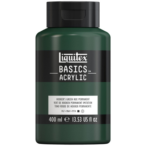 377218, Liquitex Basics, Hookers Green Hue, 13.53oz