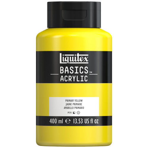 377222, Liquitex Basics, Primary Yellow, 13.53oz