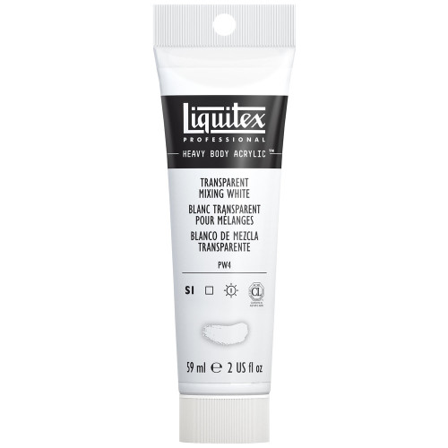 372049, Liquitex Heavy Body, Transparent Mix White. 2oz.