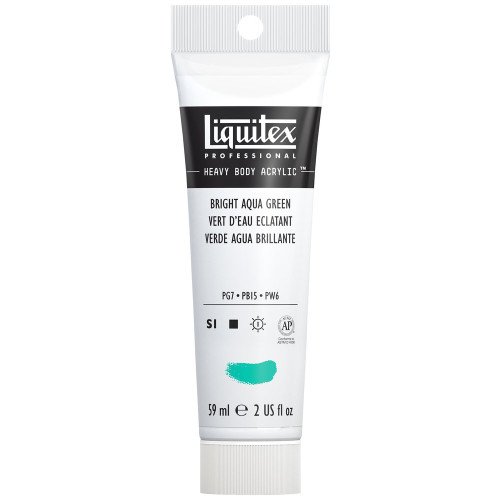 372086, Liquitex Heavy Body, Bright Aqua Green, 2oz.