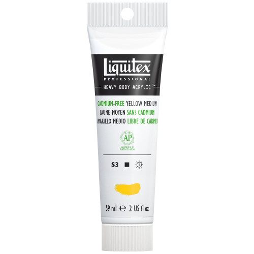 372091, Liquitex Heavy Body, Cadmium-Free Yellow Medium, 2oz.
