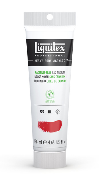 372190, Liquitex Heavy Body, Cadmium-Free Red Medium, 4.65oz.