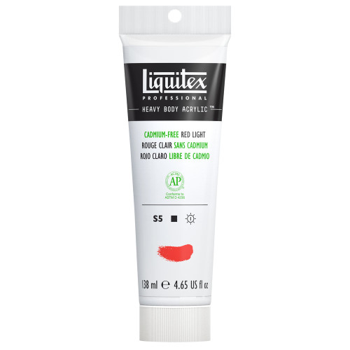382562, Liquitex Heavy Body, Cadmium-Free Red Light, 4.65oz.