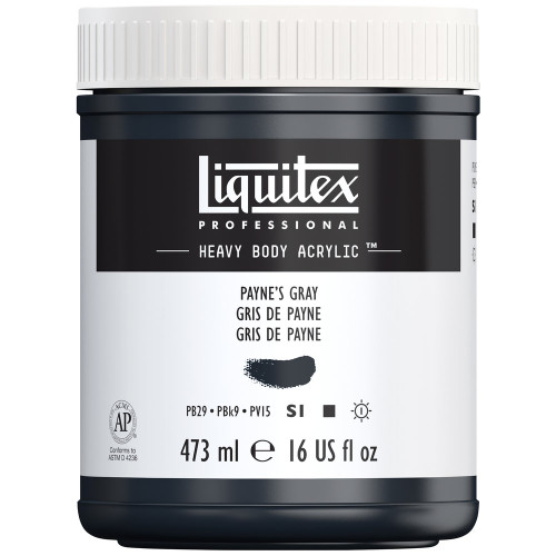 382597, Liquitex Heavy Body, Payne's Gray, 16oz